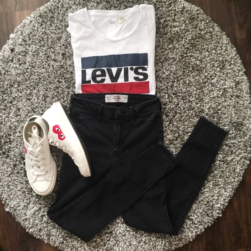 Hollister Skinny Black Jeans - Picture 2 of 4